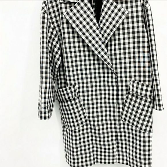 Black Tape Checkered Coat - Picture 6 of 7